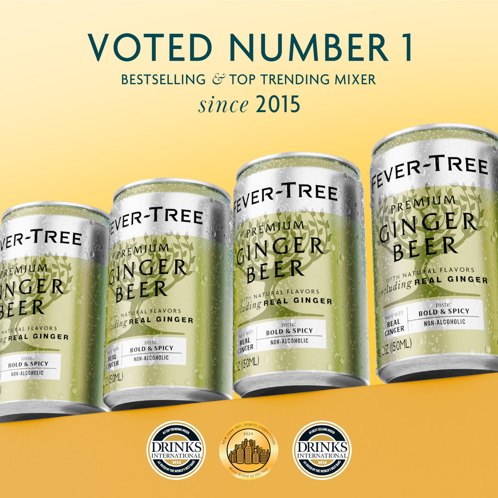 Fever-Tree Ginger Beer being poured into a glass for refreshing mixes