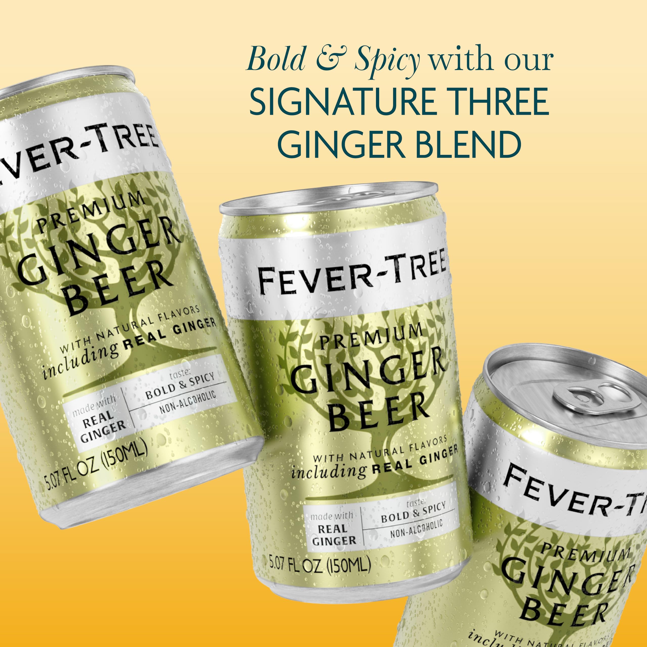 Fever-Tree Ginger Beer in a tall serve glass over ice