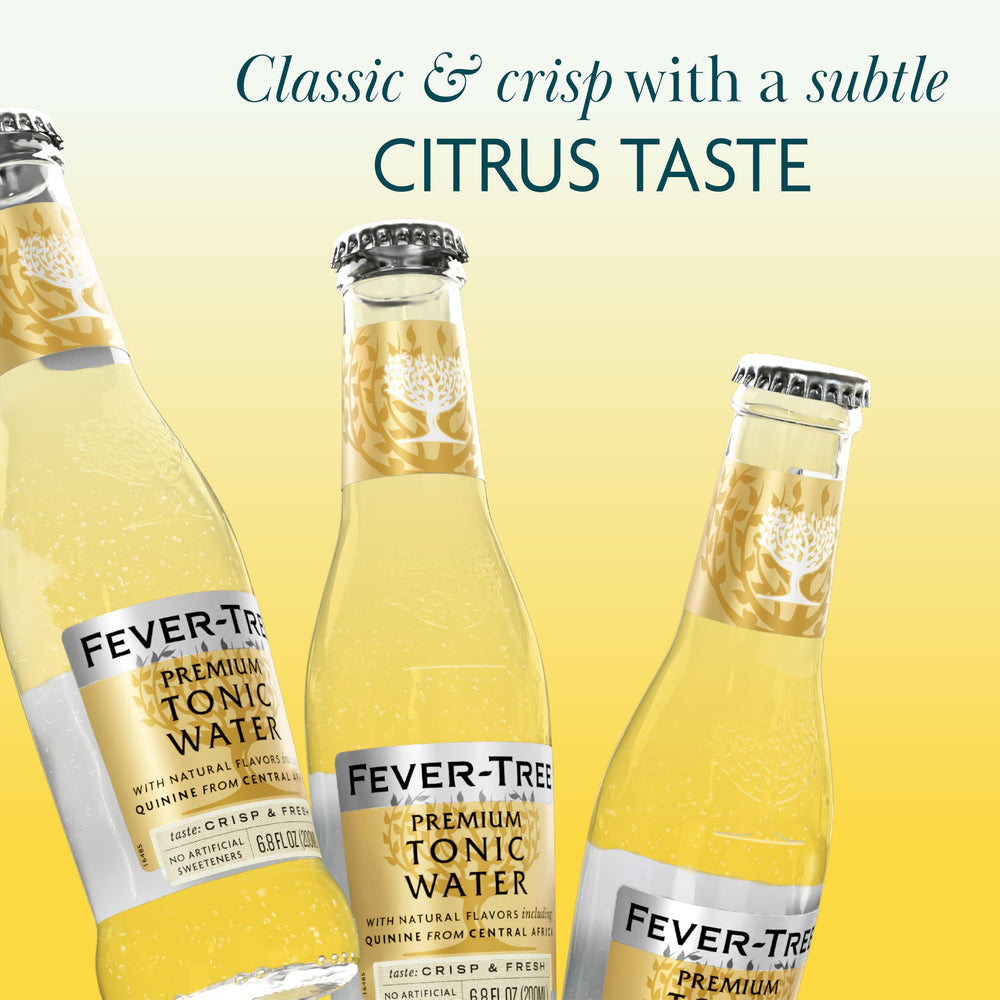 Close-up of Fever-Tree tonic bubbles highlighting its lively carbonation.