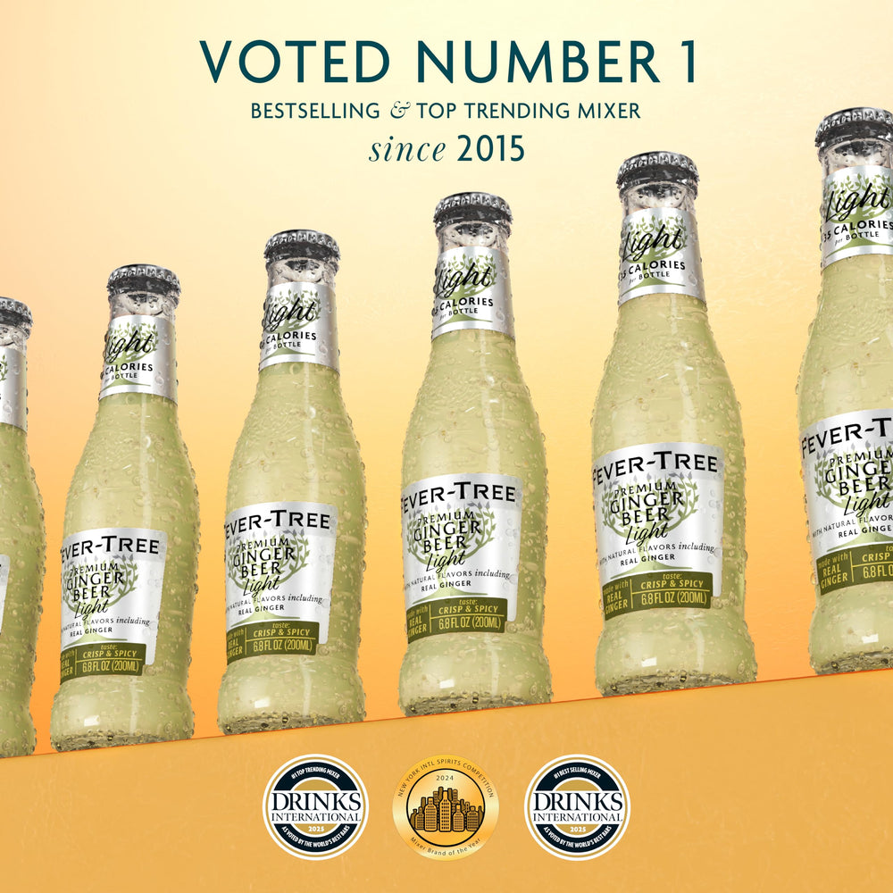 Fever-Tree Light Ginger Beer glass pour captures bold, aromatic ginger notes.