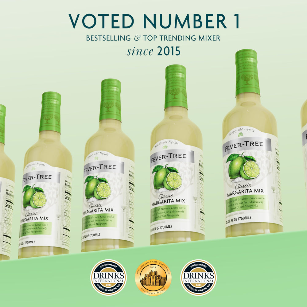 Fever-Tree Margarita Mixer label close-up shows packaging quality.