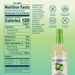 Fever-Tree Margarita Mixer being poured into a glass for easy cocktails.