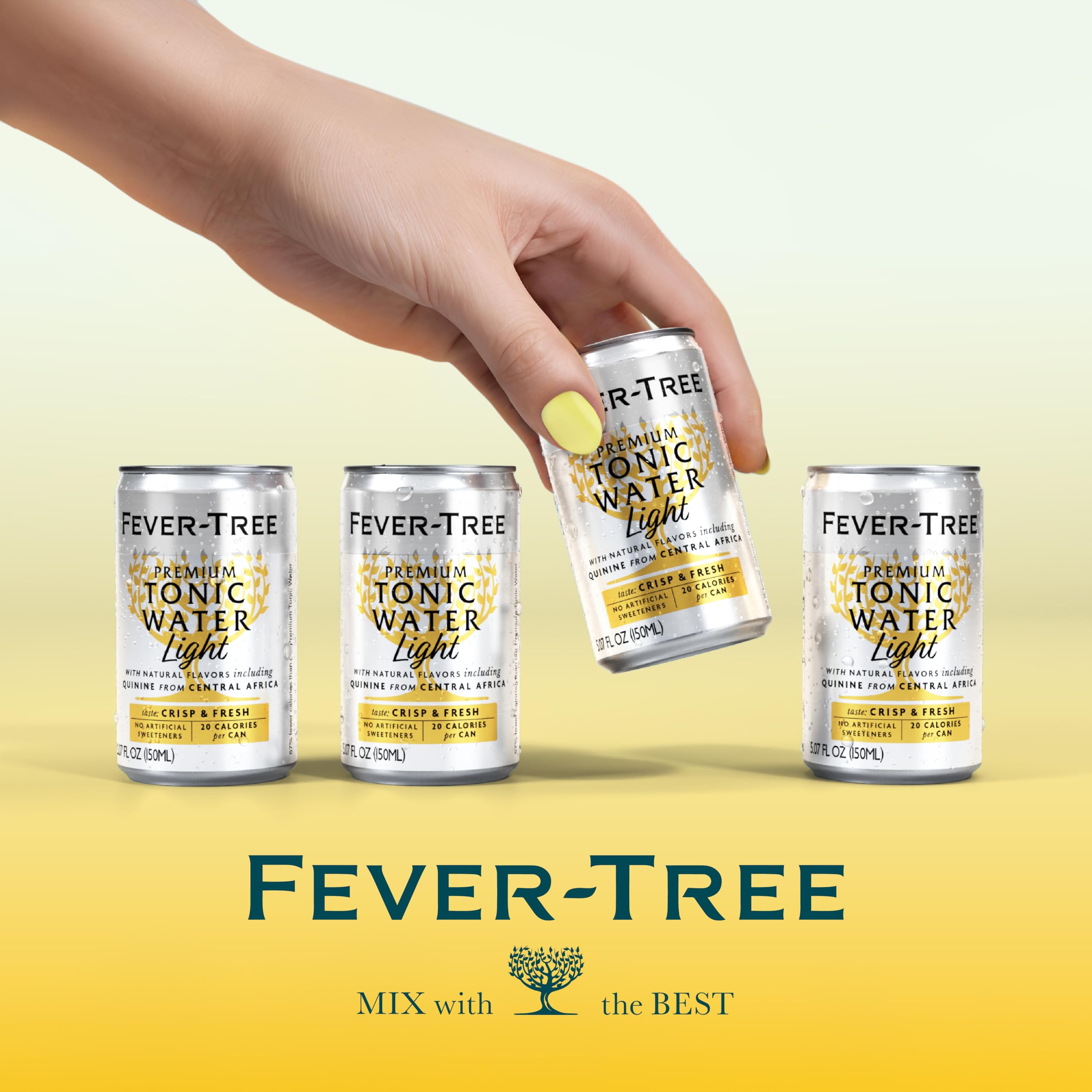 Fever-Tree Naturally Light stand with mixers demonstrates easy hosting and refined refreshment.