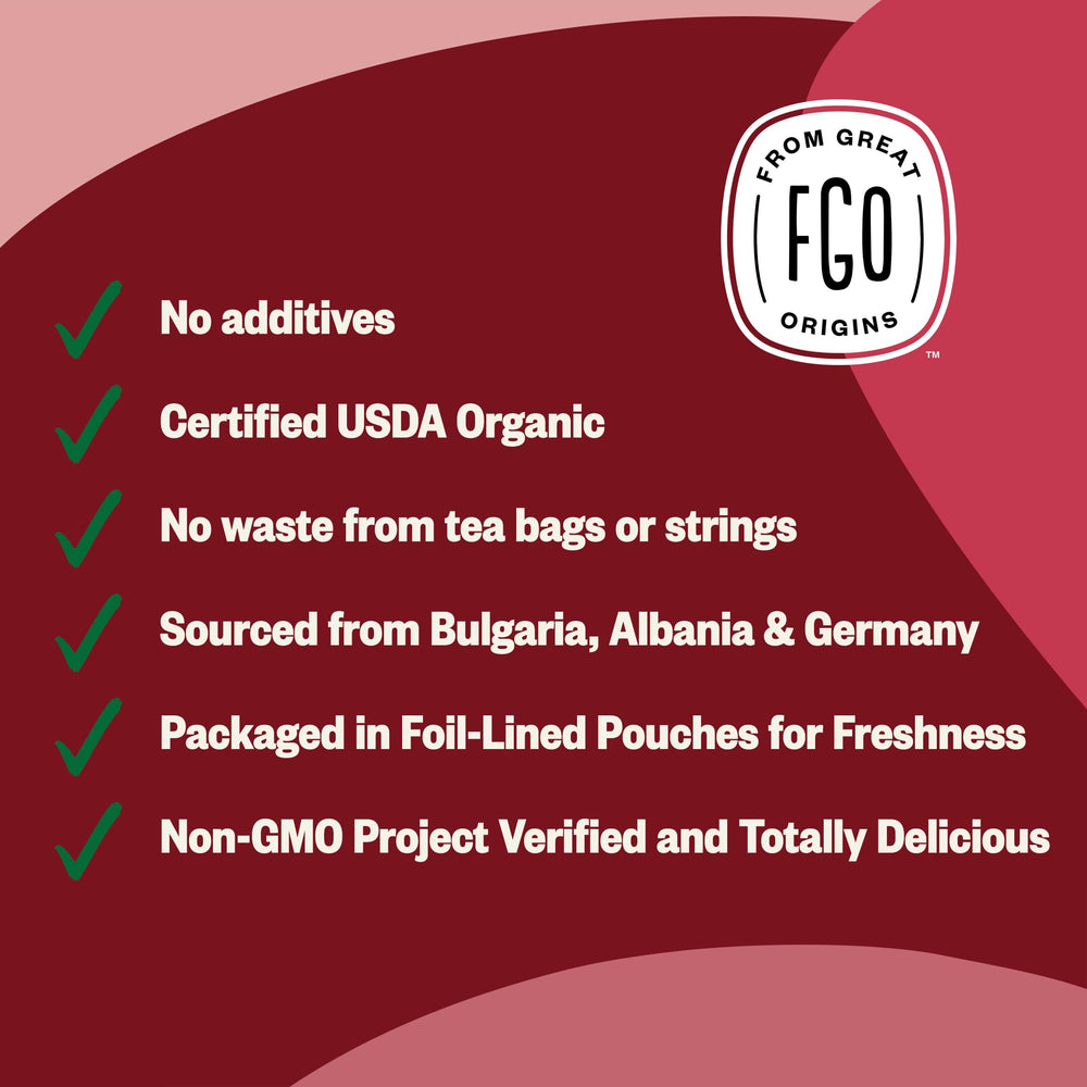 FGO Bulgarian-origin raspberry leaf highlighting organic quality
