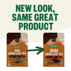 FGO chai tea packaging may vary while preserving freshness.