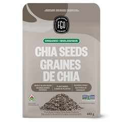FGO Organic chia seeds pouring into a glass to mix into beverages.