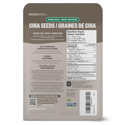 FGO chia seeds sprinkled on a fresh salad for a crunchy, nutty topping.