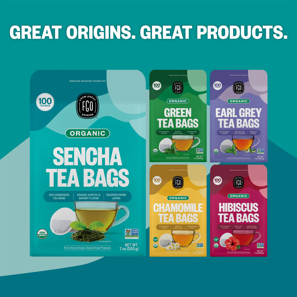 FGO Eco-conscious tea collection highlights sustainable sourcing and flavor.