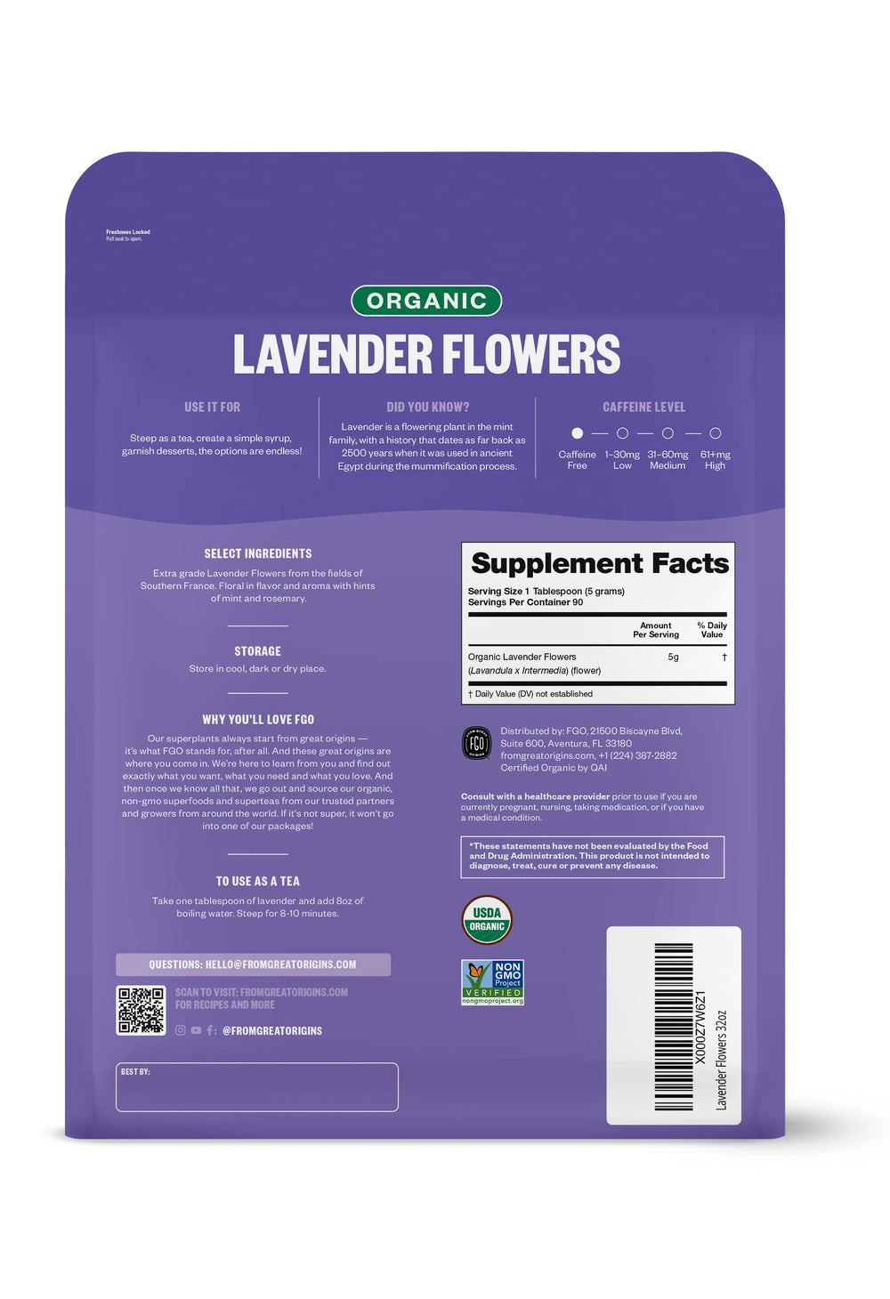 FGO extra-grade lavender buds closeup ideal for sachets and potpourri projects