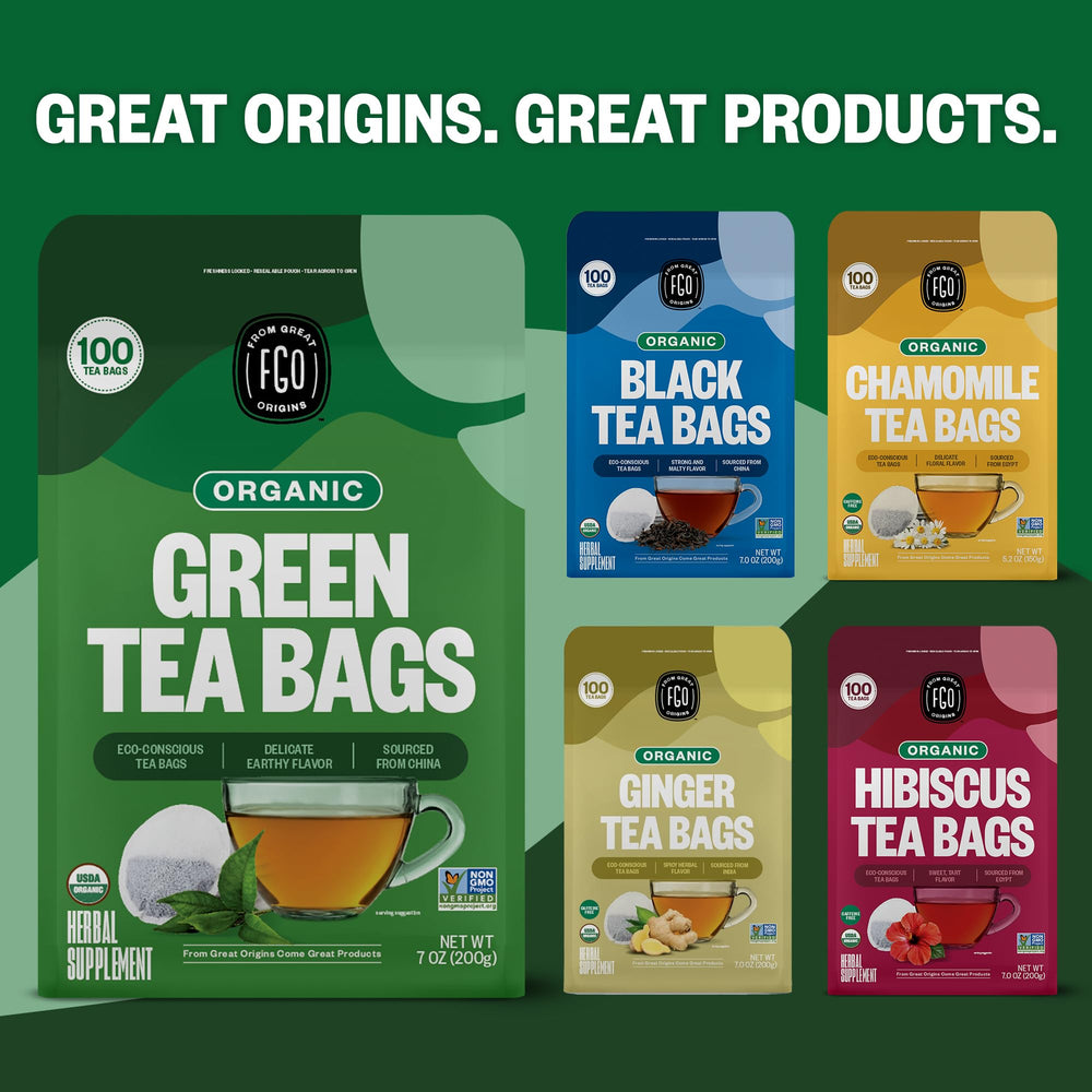 FGO fresh-brewed green tea in glass cup inviting a flavorful moment.