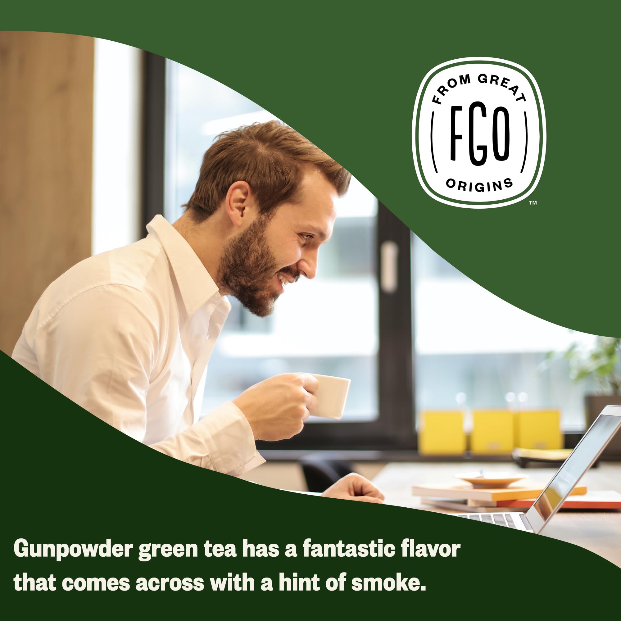 Steeped tea aroma and color in a glass cup