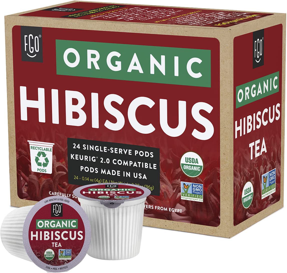 Close-up of hibiscus tea steam from FGO highlighting bright aroma.