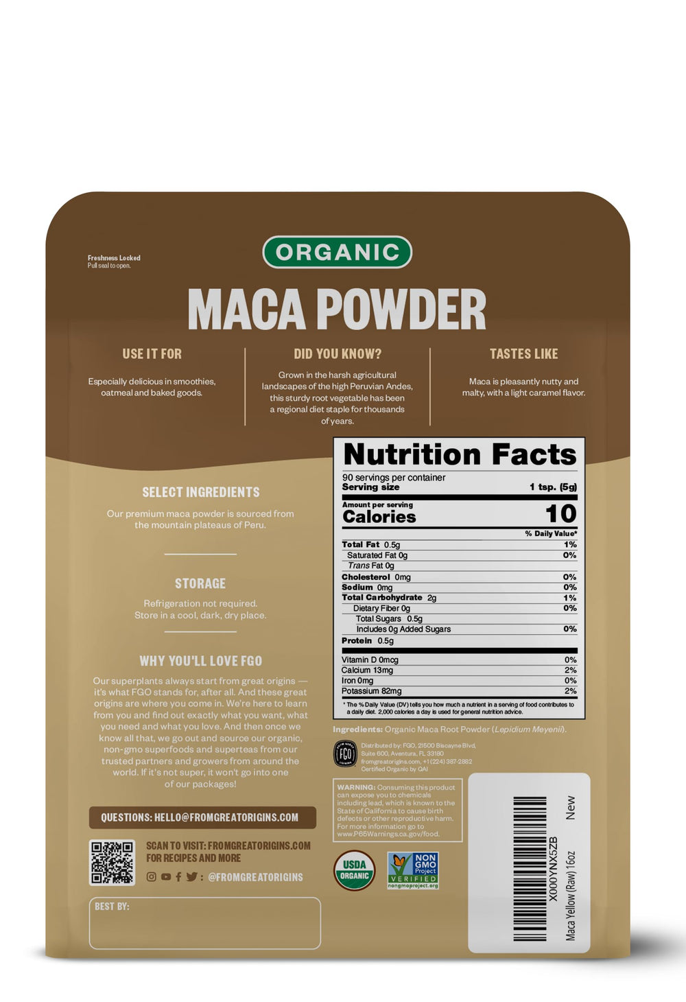 FGO Maca powder scoop for precise daily portions