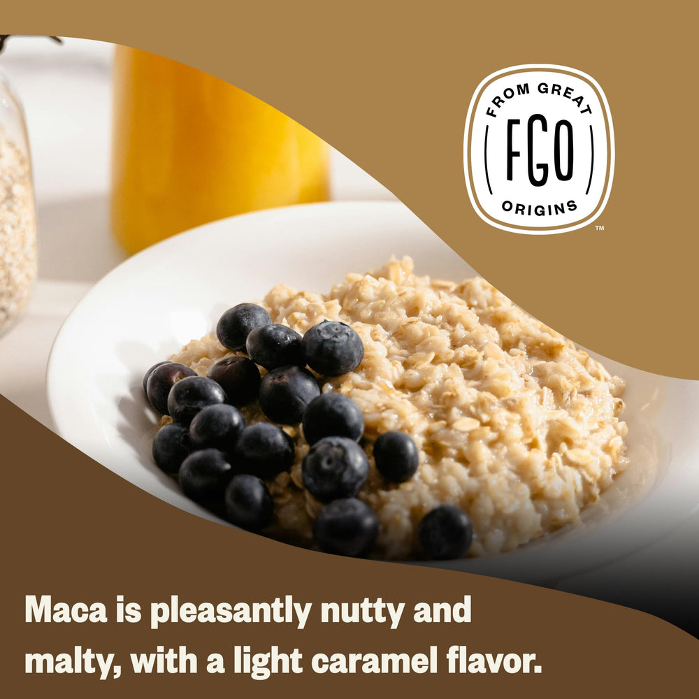FGO Maca powder smoothie highlights versatile use and flavor