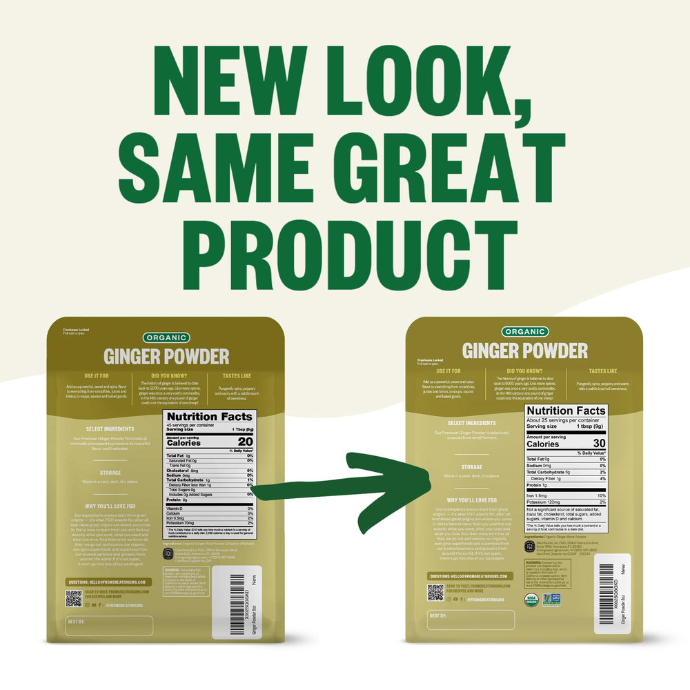 FGO Organic Ginger Powder dry texture offers a fine powder ideal for sauces.