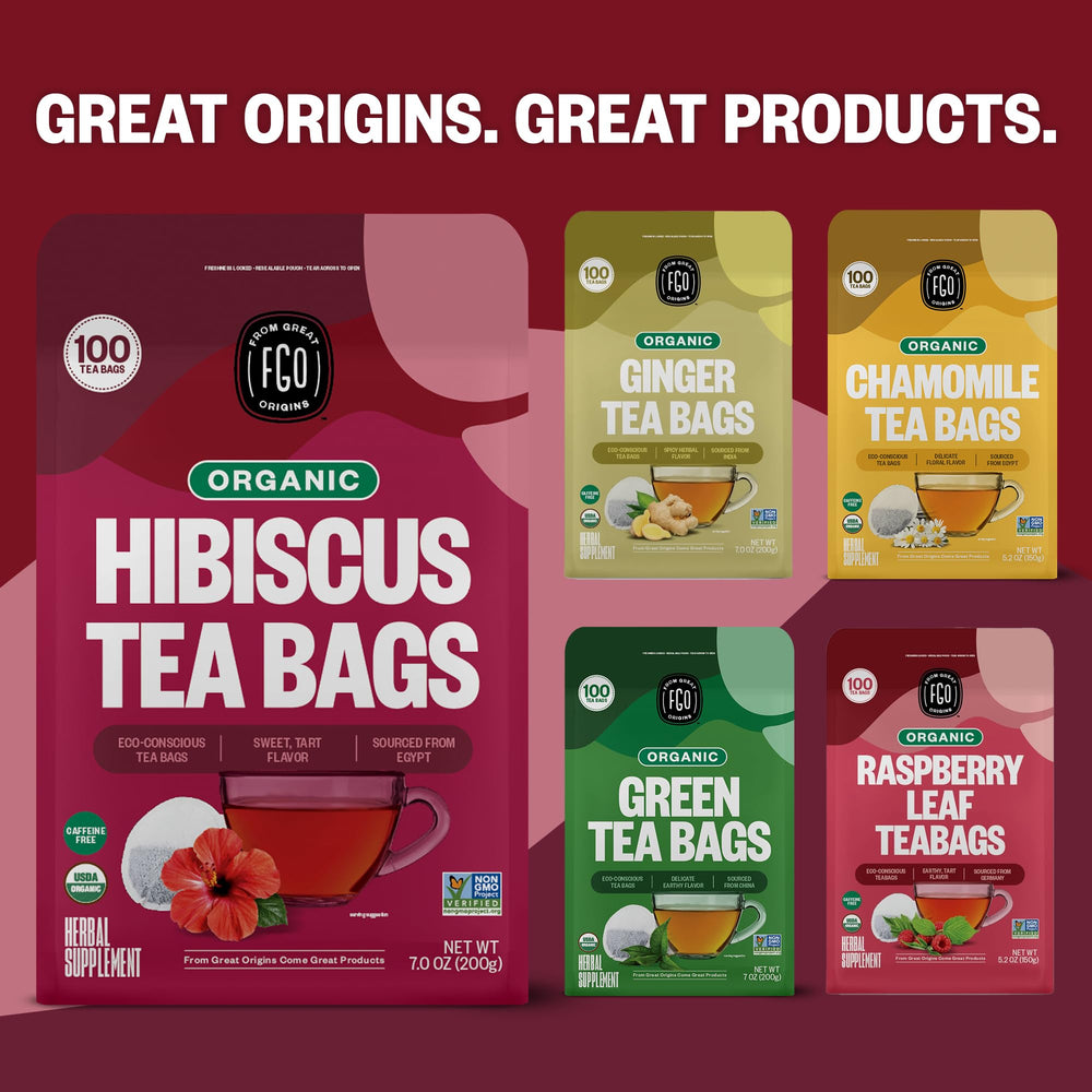 FGO hibiscus tea served hot or iced for versatile enjoyment