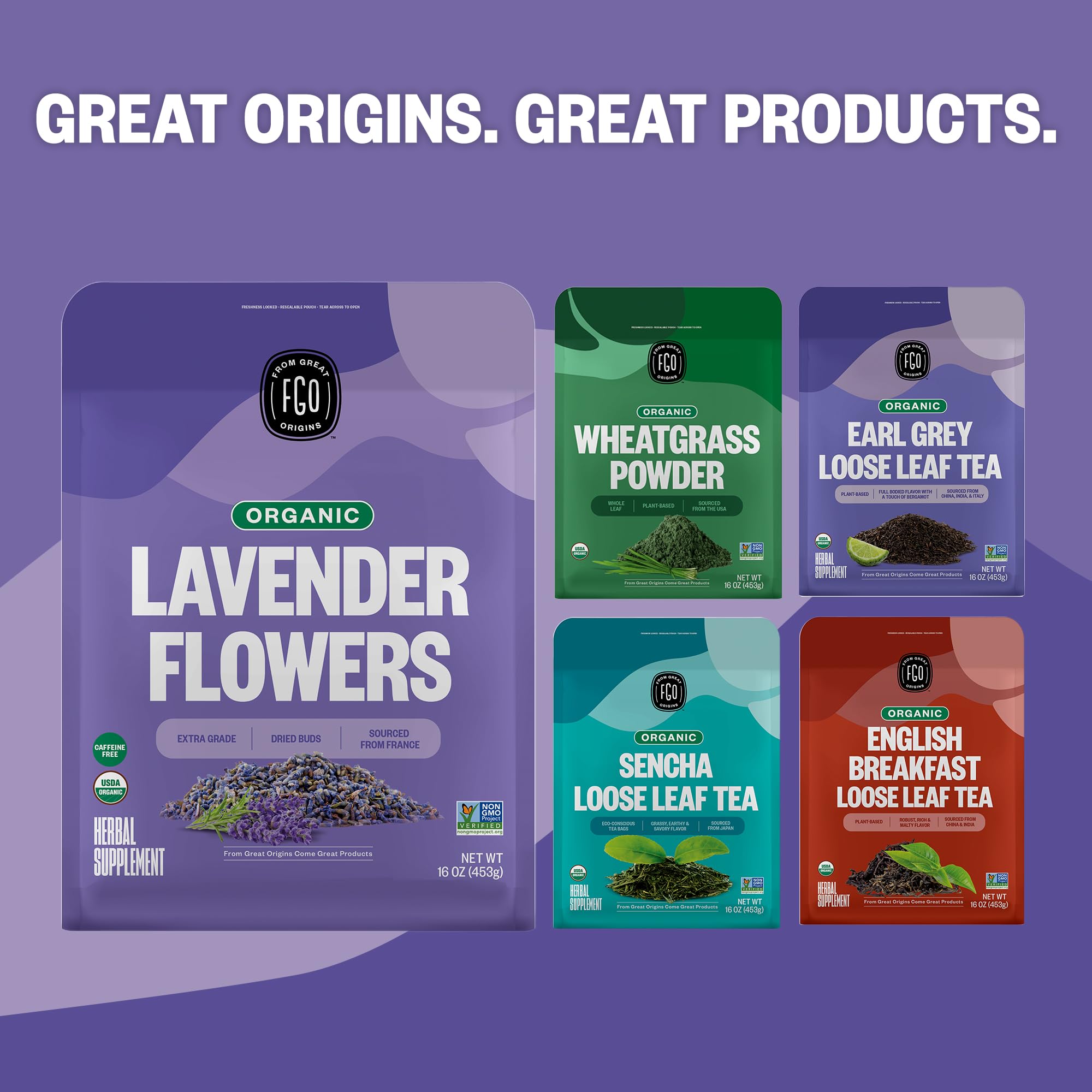 FGO organic dried lavender 16oz pack of 2 offering versatile uses