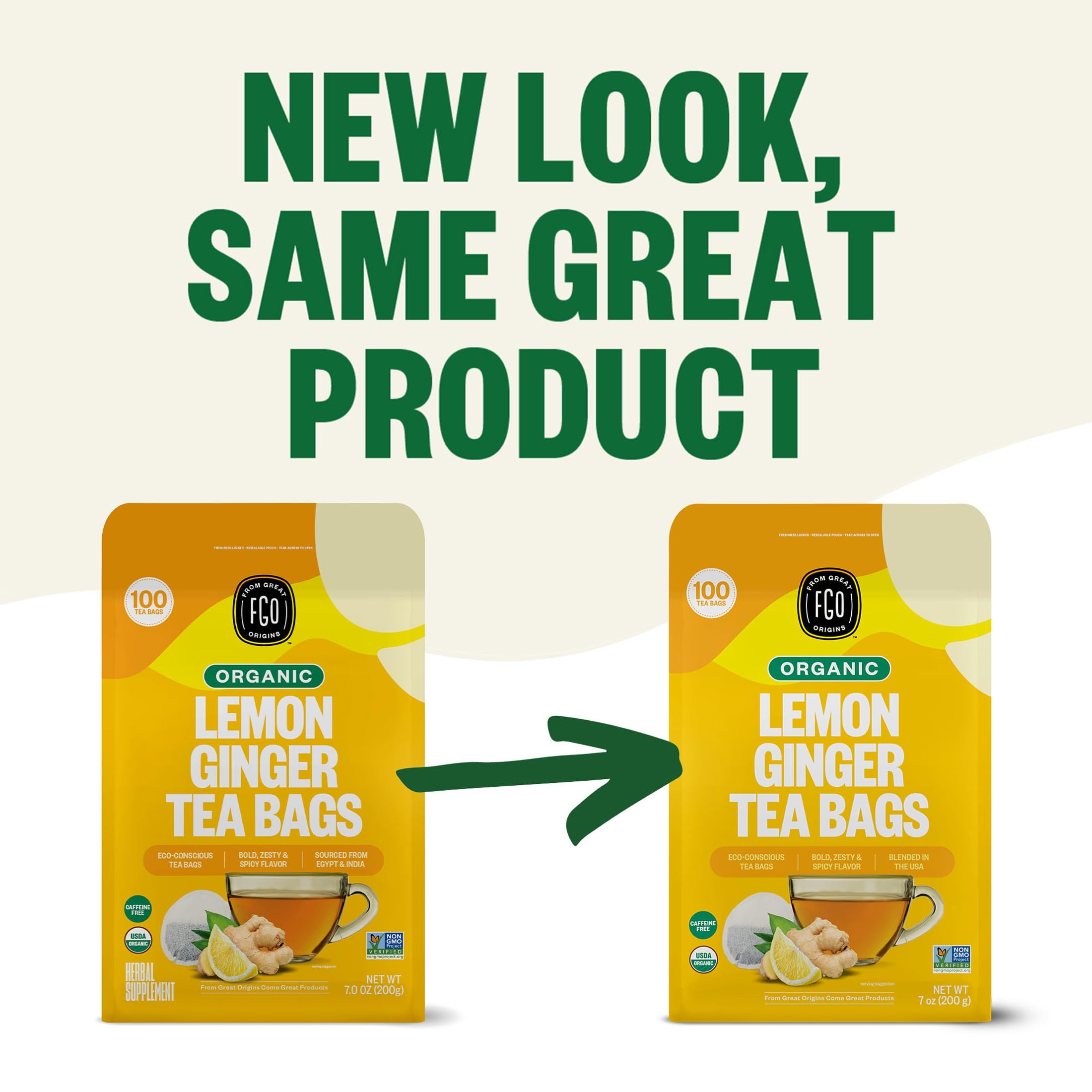 FGO tea bags in a resealable bag keep flavor intact between cups.