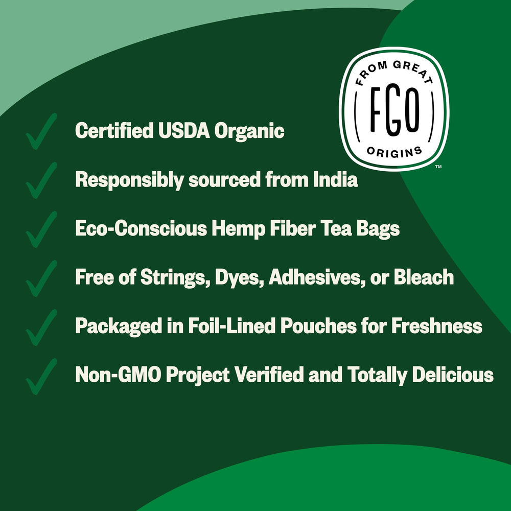 FGO Organic Moringa Tea brew scene suggests a smooth infusion.