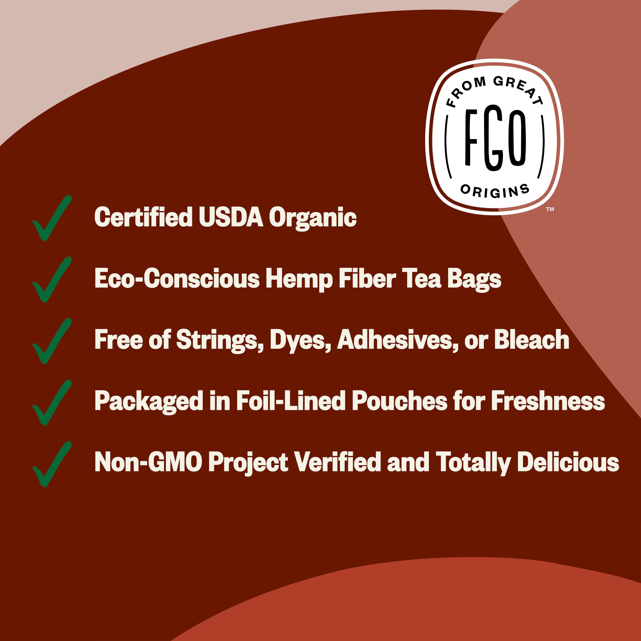 FGO Organic Oolong Tea eco-conscious bags help reduce waste