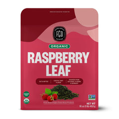 FGO Organic red raspberry leaf loose tea for a light, refreshing cup