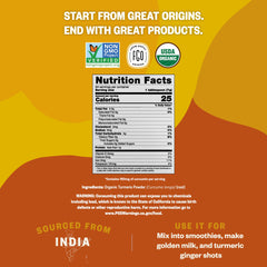 FGO Organic Turmeric Powder 8oz pouch open, scoop-friendly for quick recipes