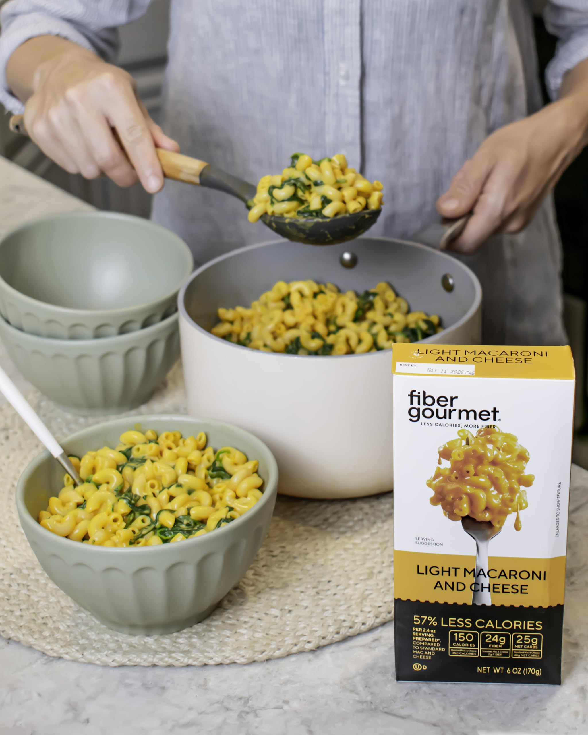Kosher-certified Fiber Gourmet pasta suitable for dietary observance.