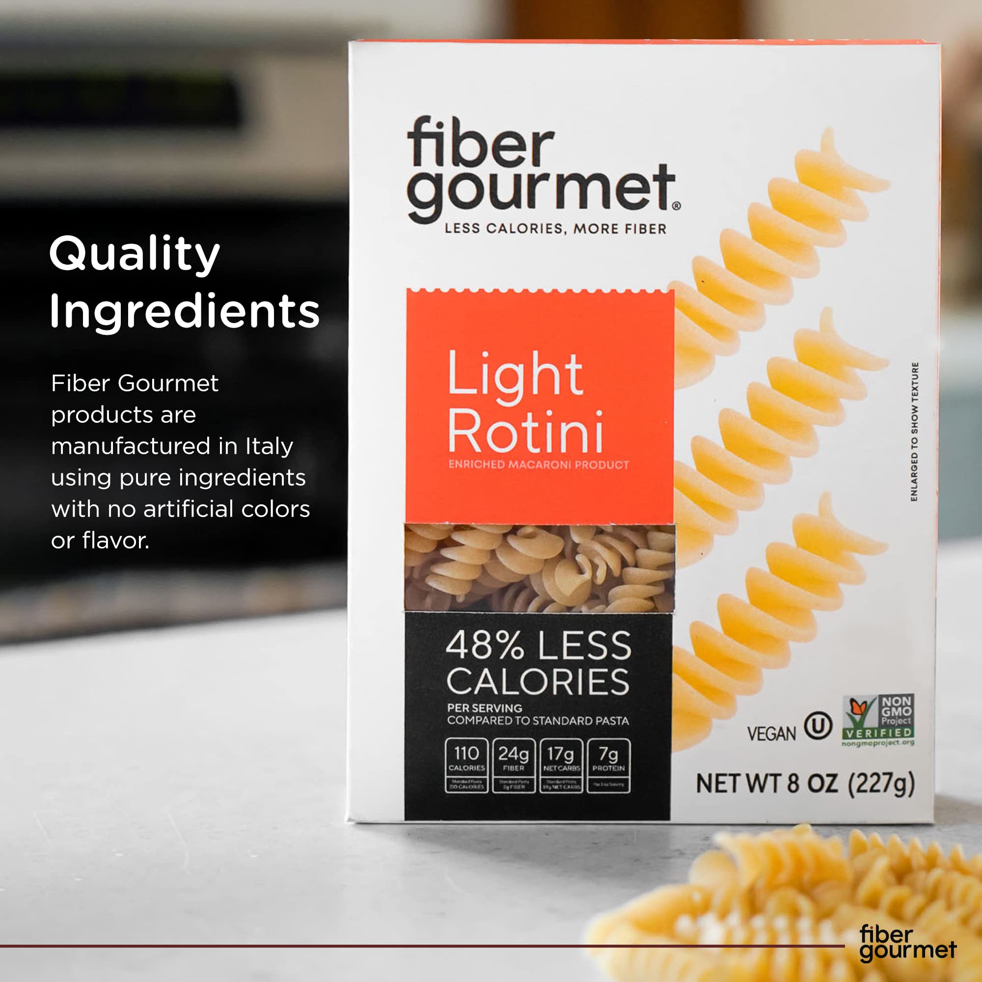 Low net carb option with 17g per serving