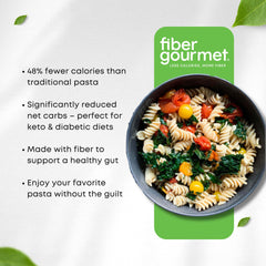 Fiber Gourmet low-carb pasta elbows pack for quick weeknight dinners