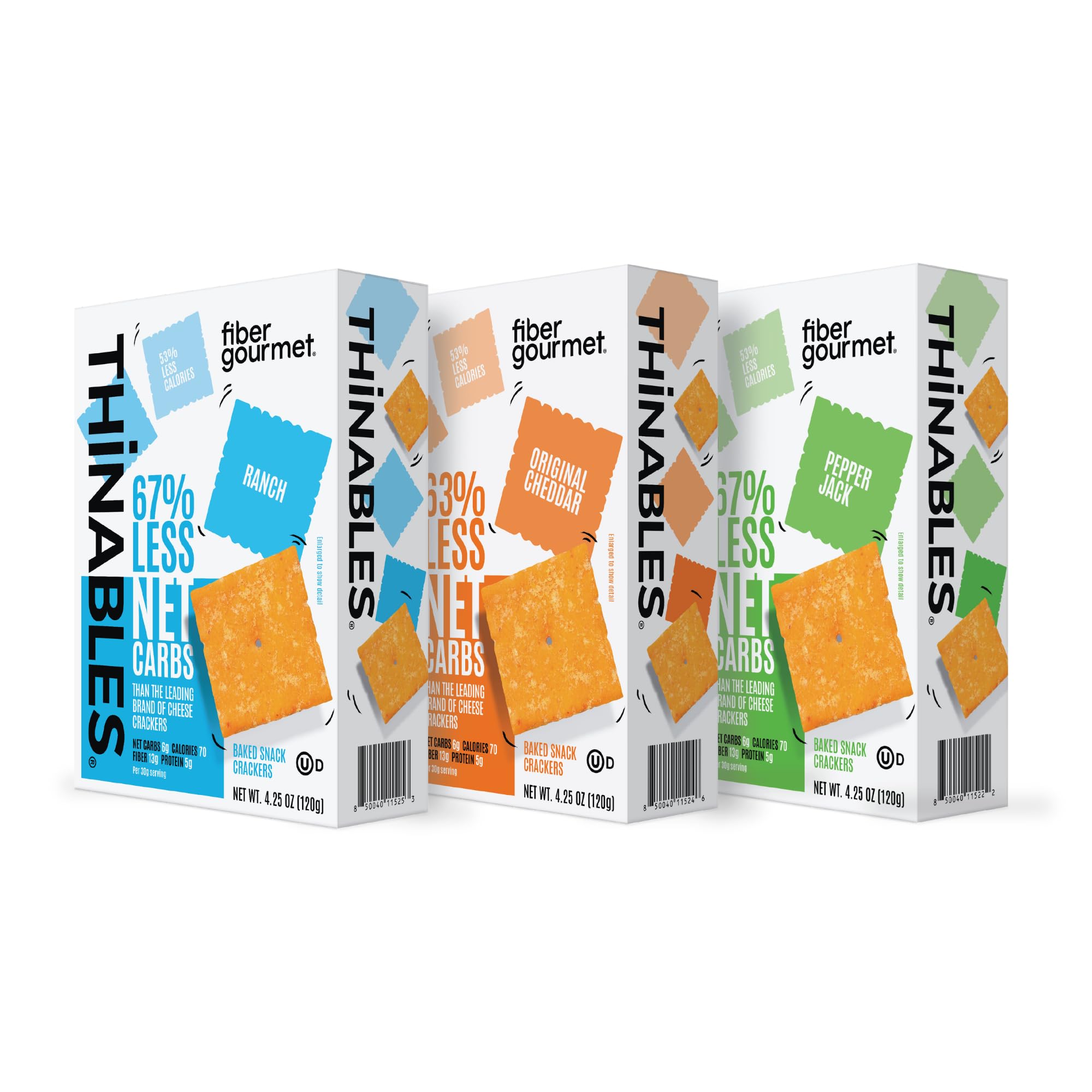 Fiber Gourmet Thinables Original Pack for on-the-go cheddar crunch