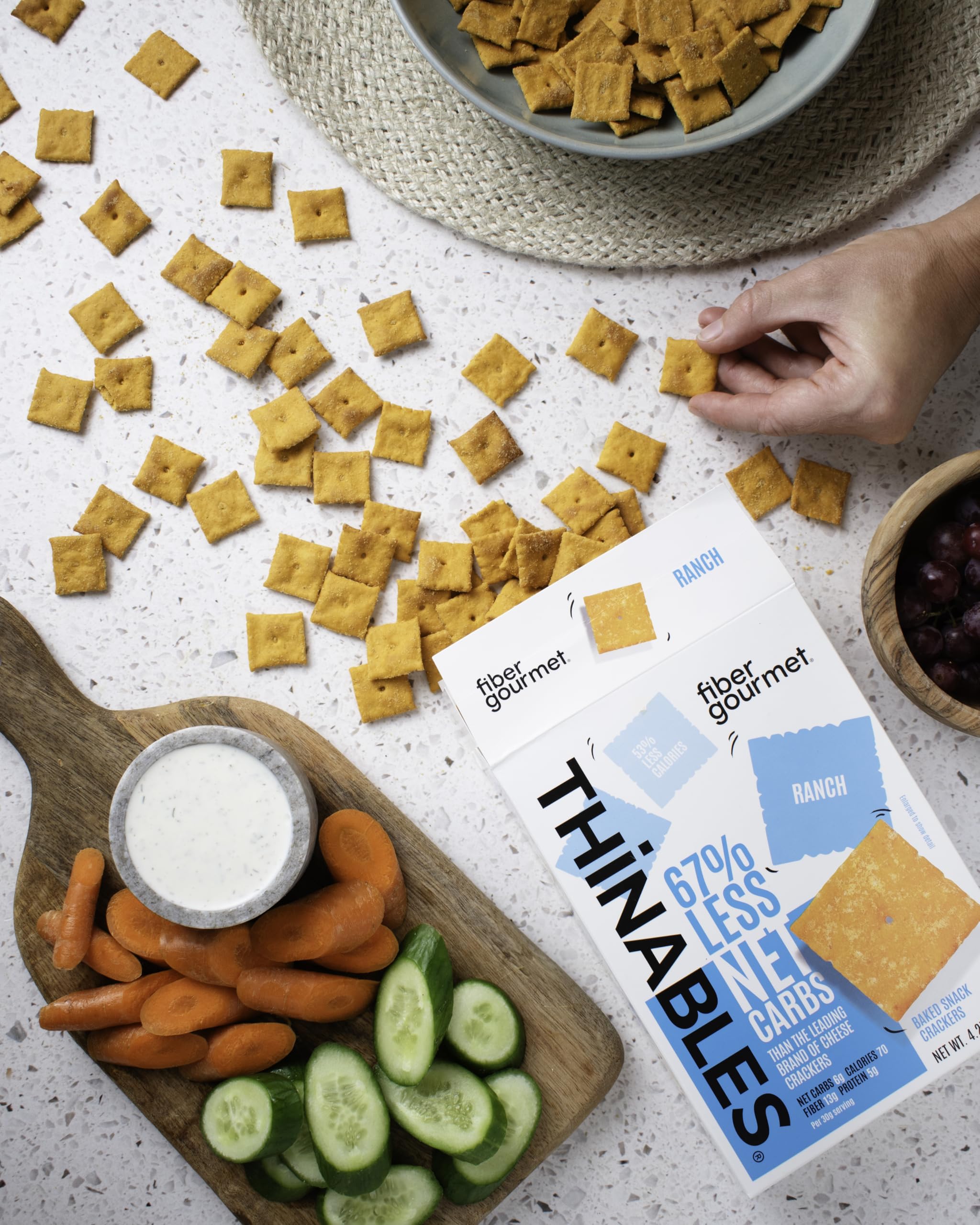 Fiber Gourmet Thinables Ranch closeup showing cool tangy creaminess