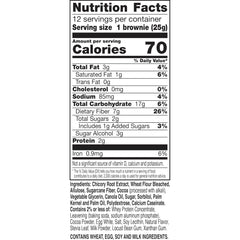 Fiber One 70 Calorie Chocolate Fudge brownie bar unwrapped for quick enjoyment.