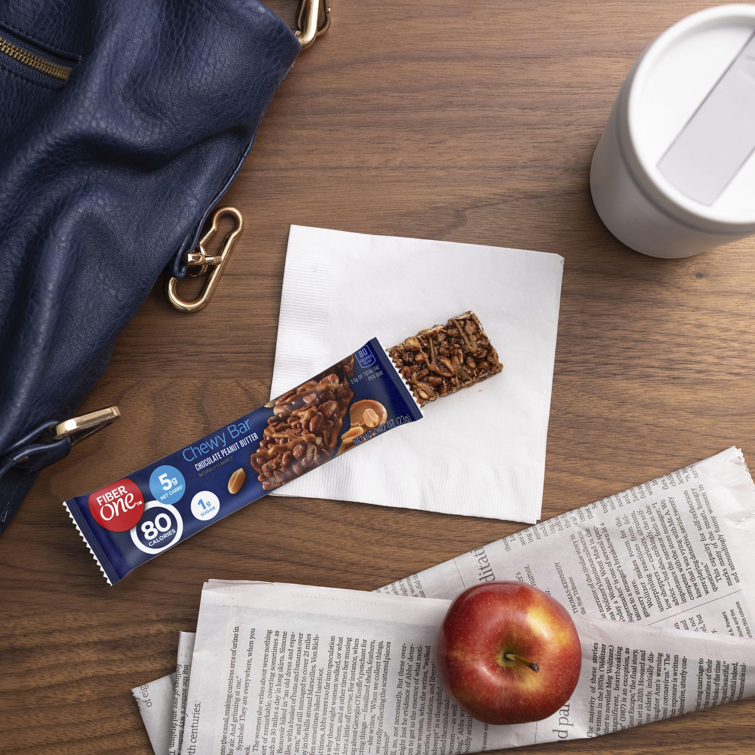 Bars in lunchbox ready for a fiber-forward afternoon boost