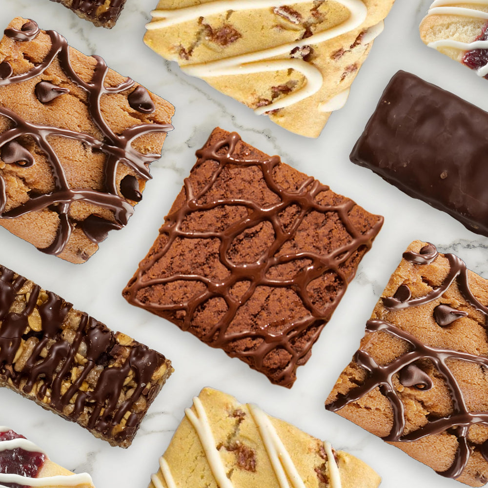Fiber One chocolate fudge bars with coffee, a quick treat option.