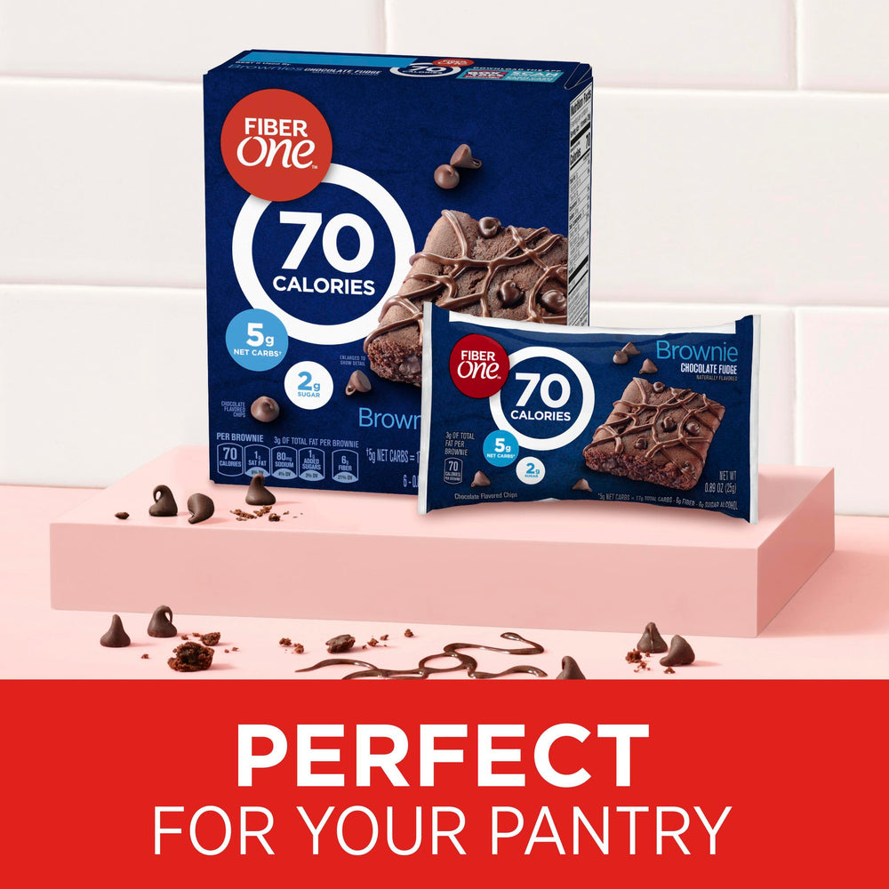 Fiber One brownie on the go, grab-and-go snack option.