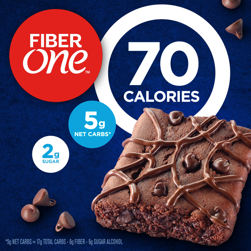 Fiber One pantry-pack brownie bars in a compact box for easy stocking.