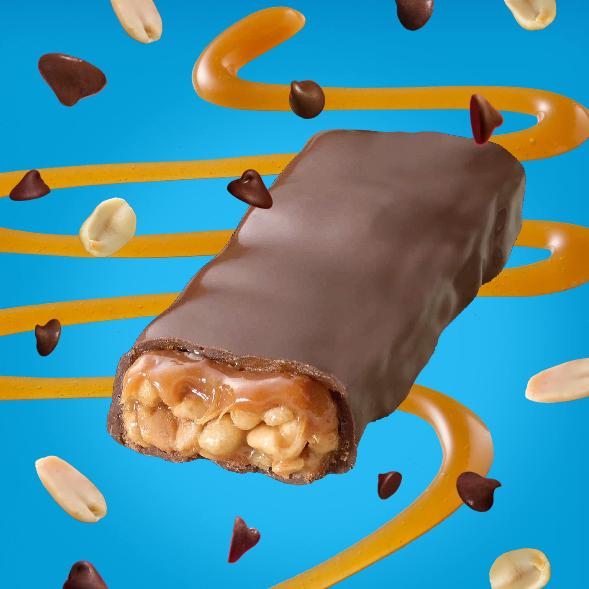 Fiber One Caramel Nut Bar nutrition label close-up