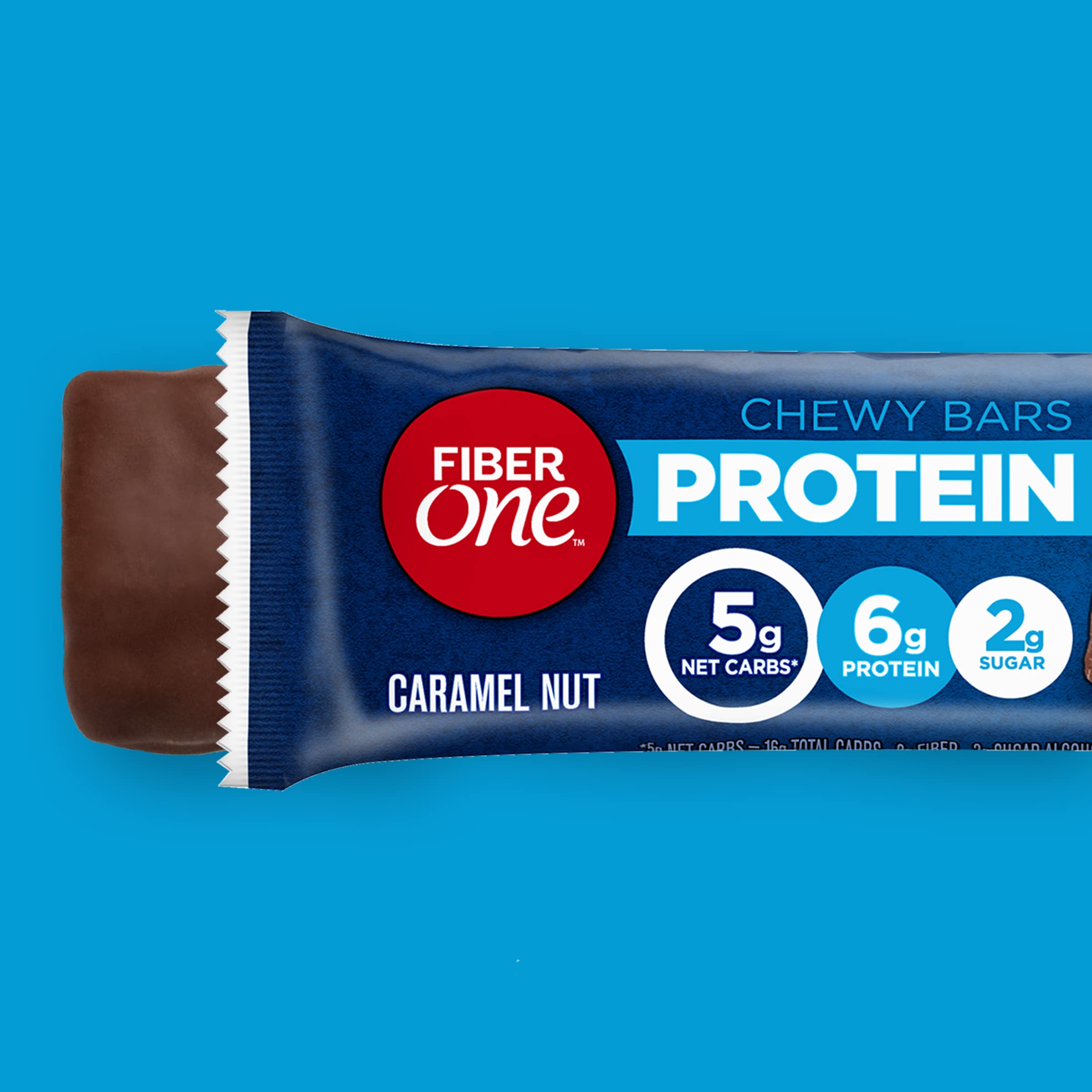 Fiber One Caramel Nut Bar visible nut chunks detail