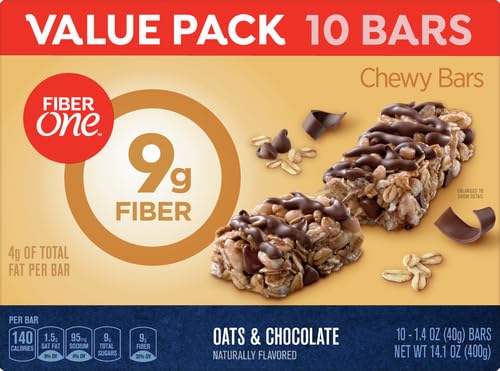 Fiber One Chewy Bars box open display shows value pack convenience