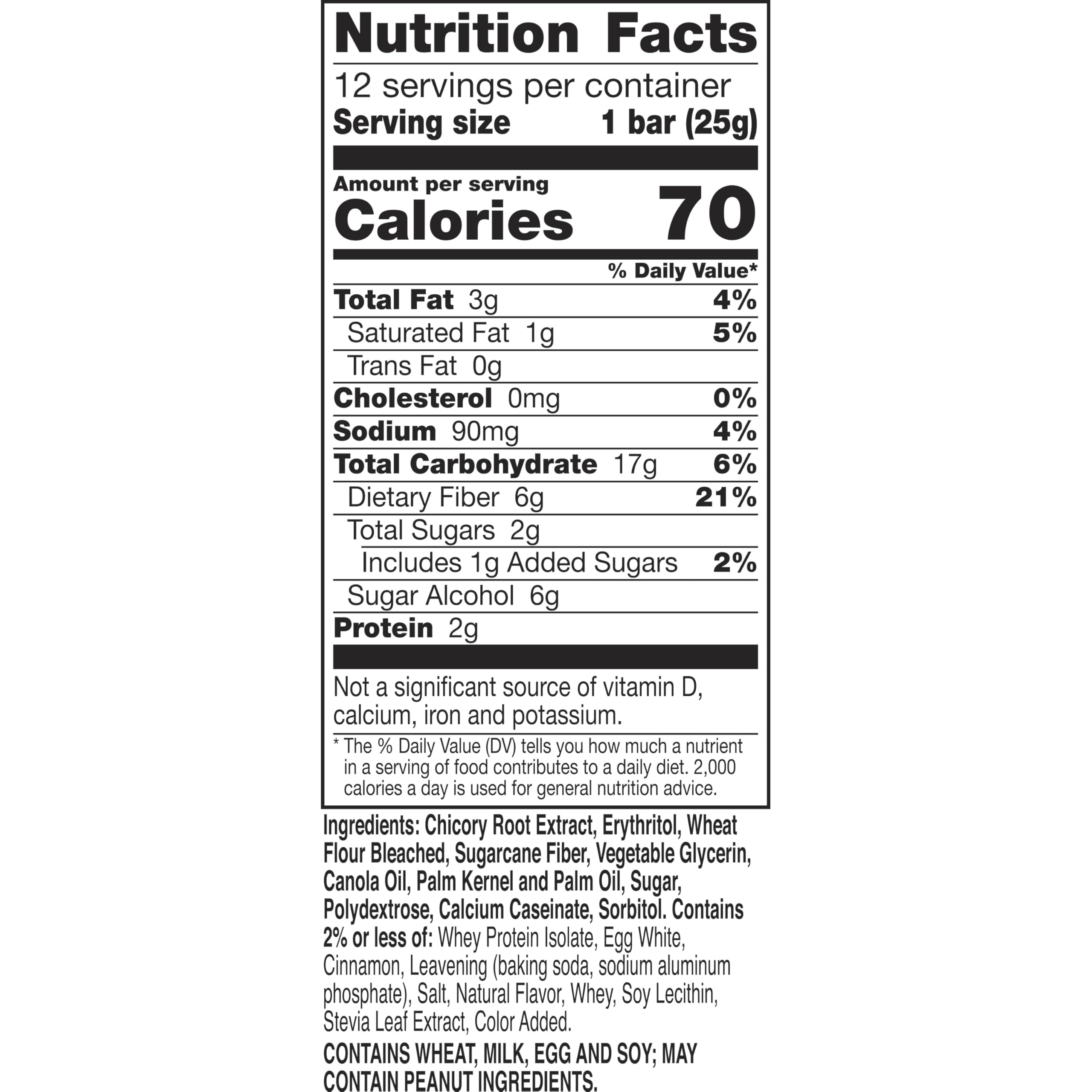 Fiber One Cinnamon Coffee Cake bar close-up highlights fluffy texture and fiber benefit.