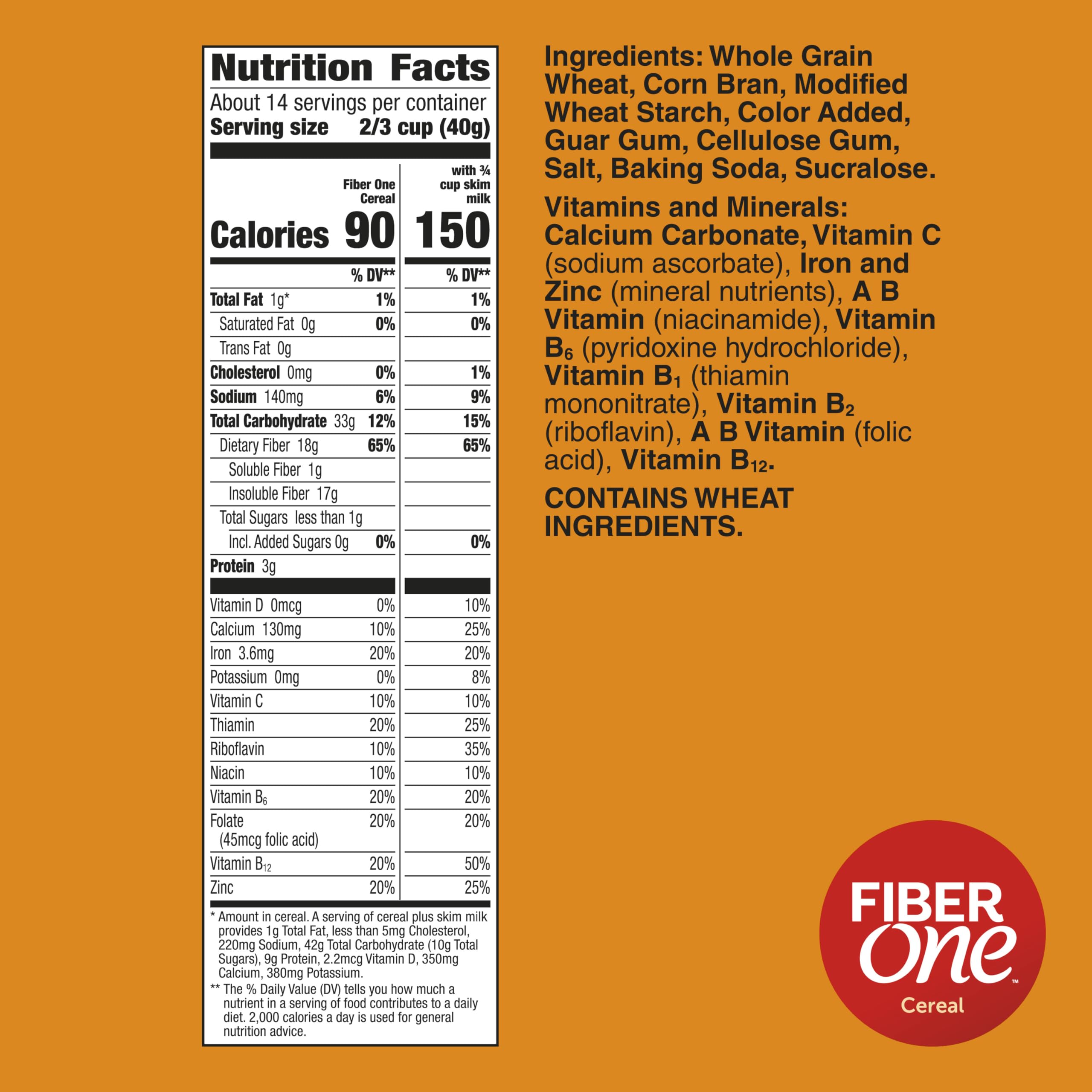 Fiber One Original Bran cereal bowl ready for a fiber-rich morning meal.