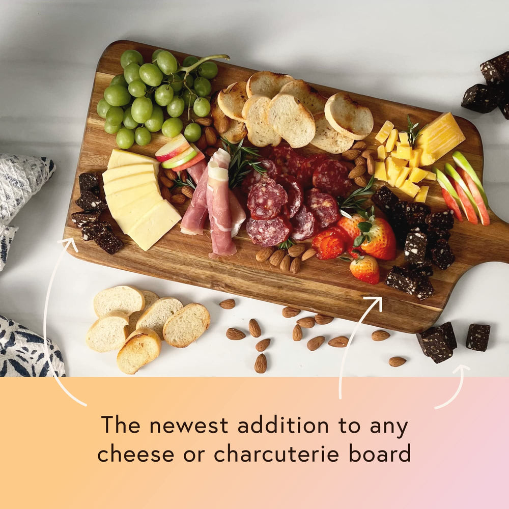 Fichi Bites nutrition panel view supports fiber and ingredient transparency.