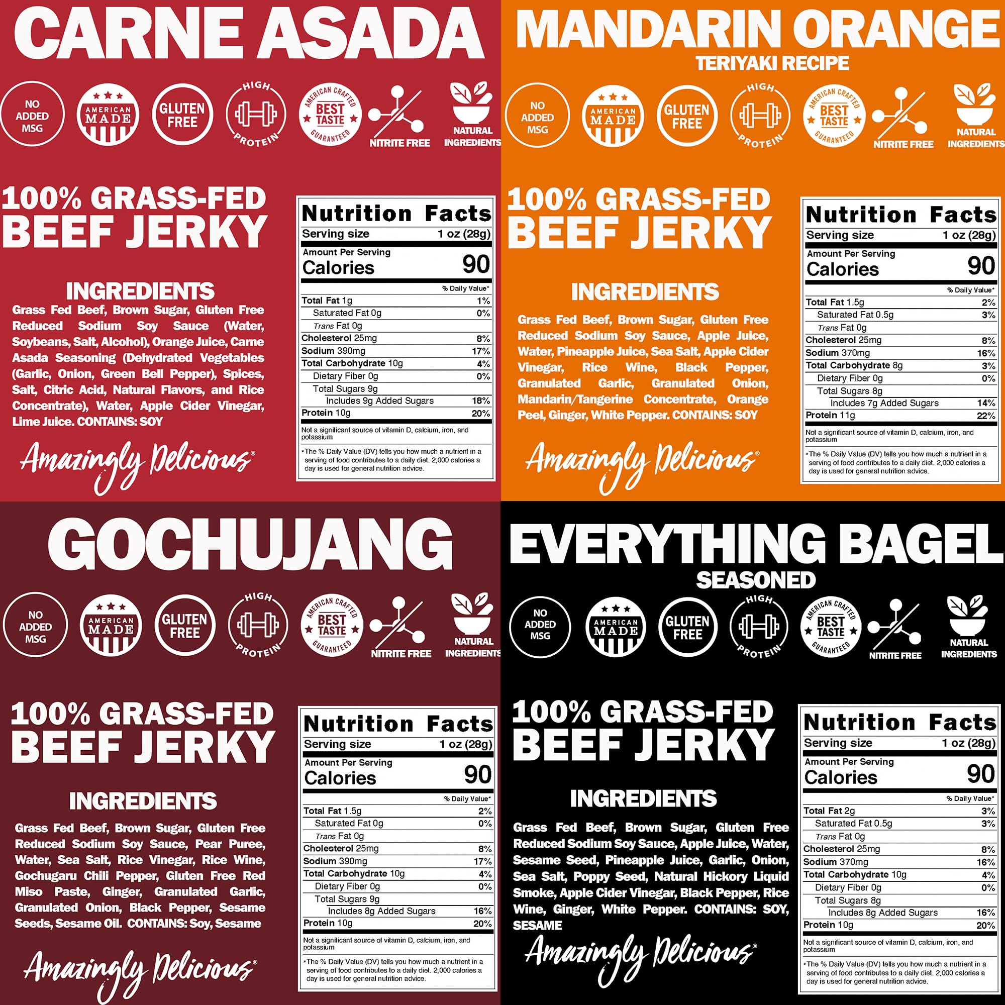 Field Trip Everything Bagel jerky close-up with bold seasoning