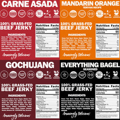 Field Trip Everything Bagel jerky close-up with bold seasoning