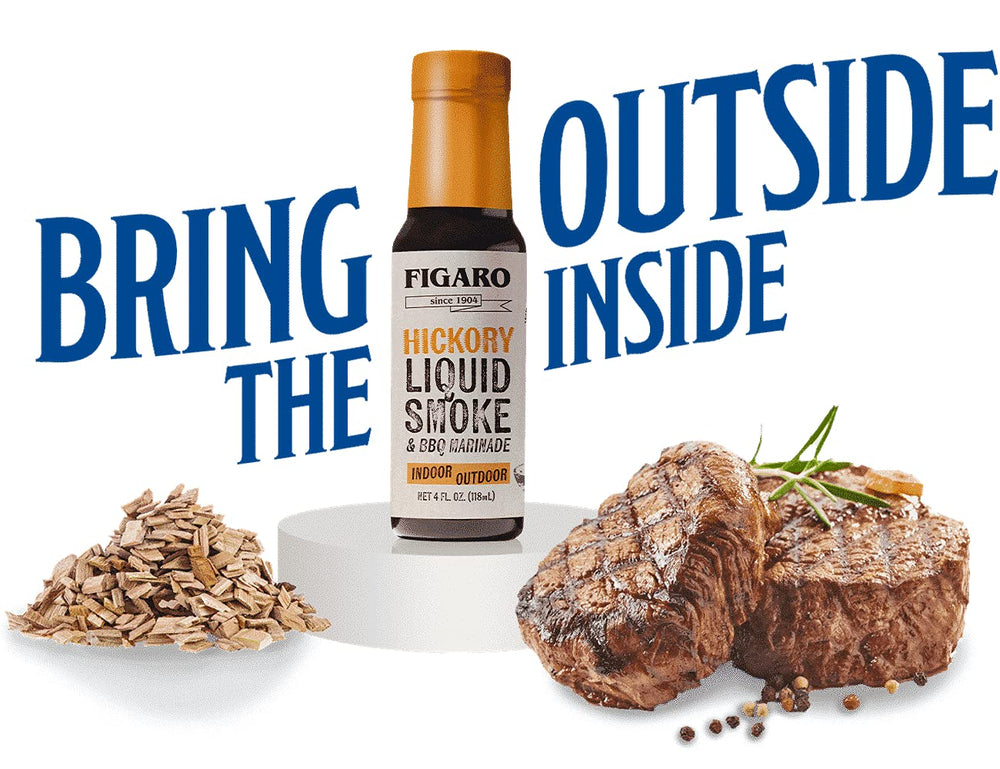 Figaro Hickory Liquid Smoke dash on chicken to boost hickory aroma.