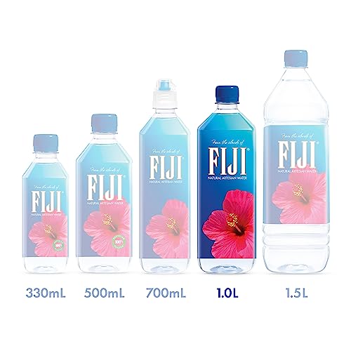 Close-up of FIJI label highlighting premium artesian source and purity.