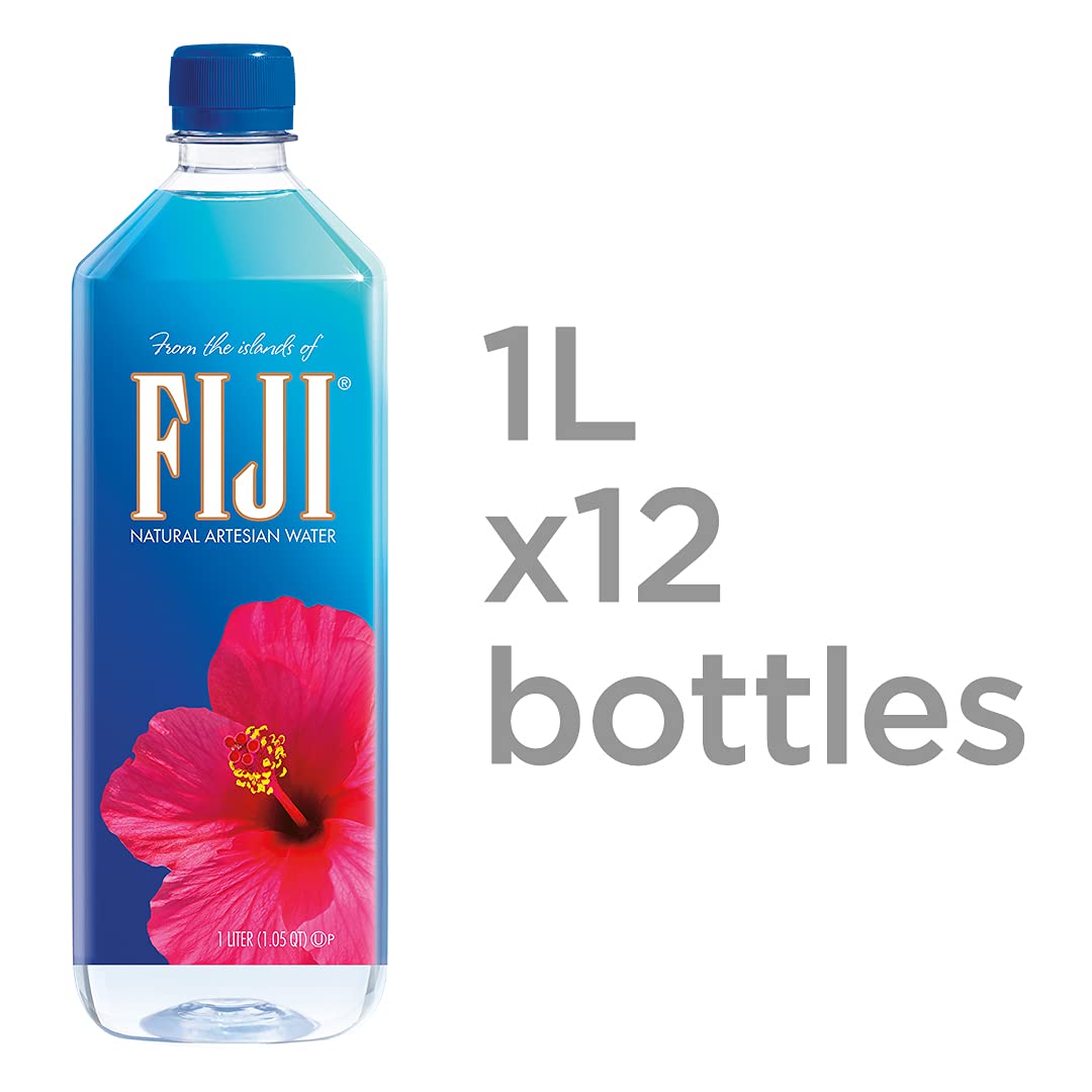 FIJI Artesian Water packaging displayed on shelf for bulk hydration.