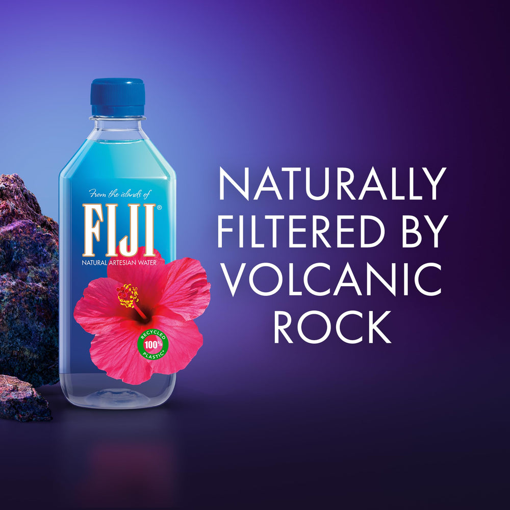 FIJI Water highlighting natural electrolytes from volcanic rock