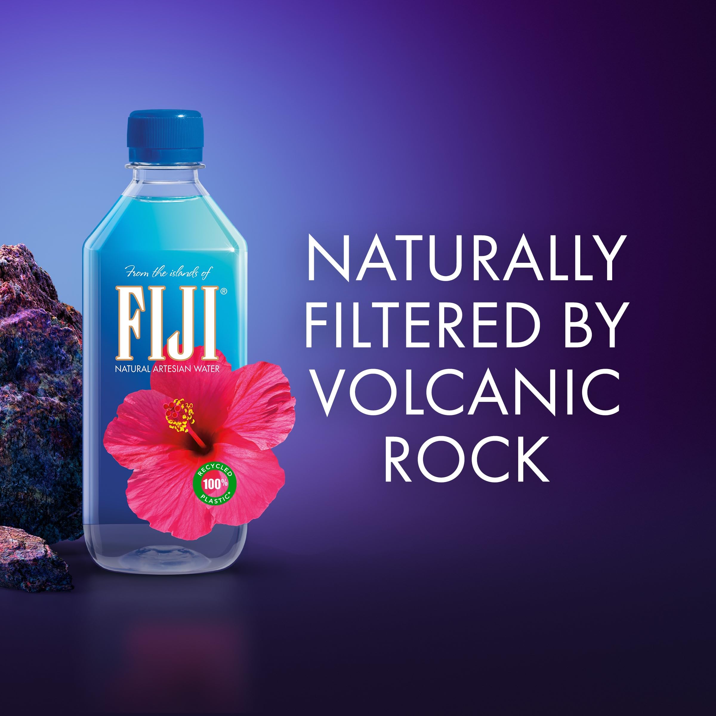 FIJI Water 7.7 pH balance supports a refreshing sip.