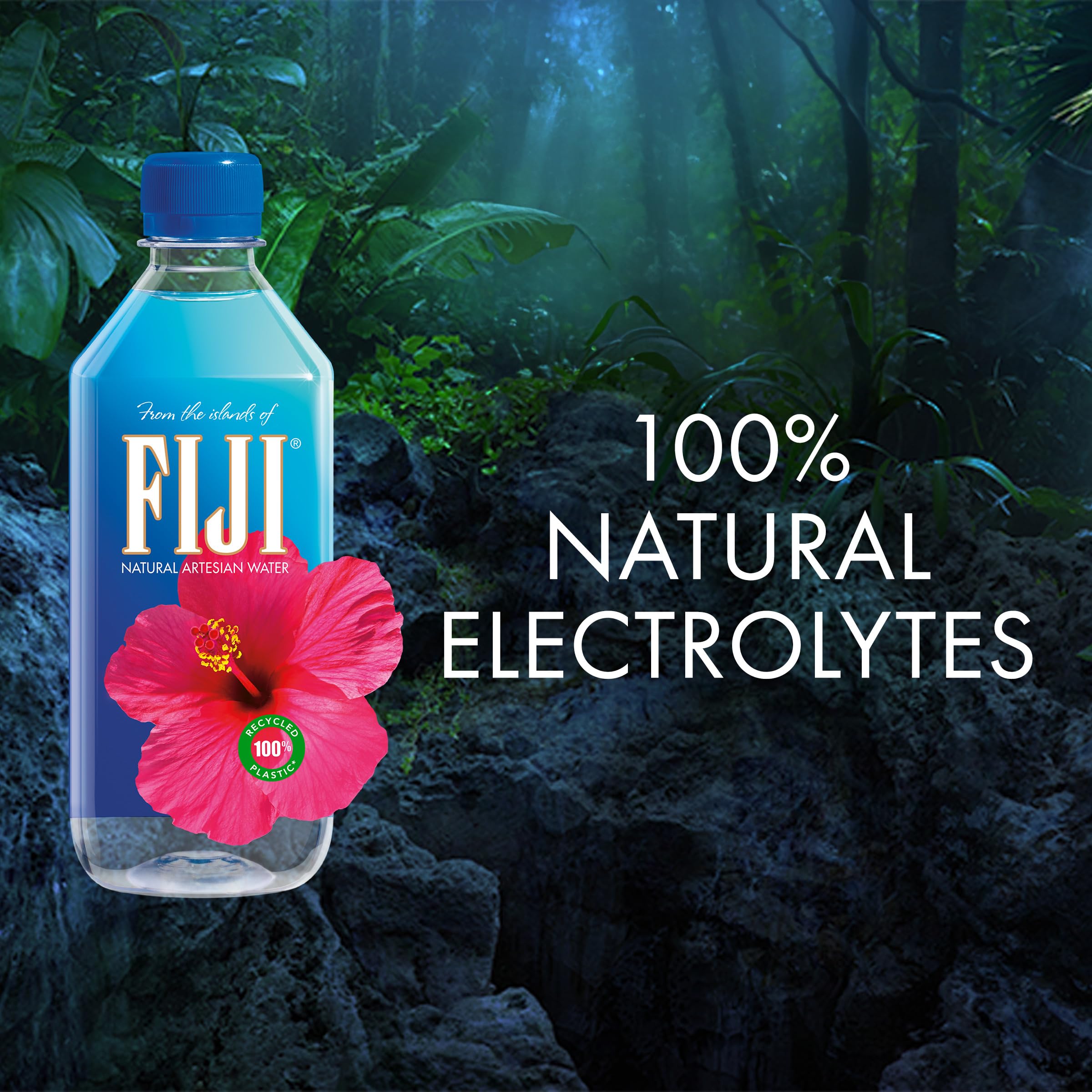 FIJI Water soft, smooth 500 mL bottle for daily hydration.
